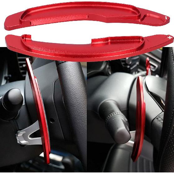Acouto Paddle Shift Extend Cover,Steering Wheel Paddle Shifter Extension for Lancer Evo X 10 Outlander 2008‑2016