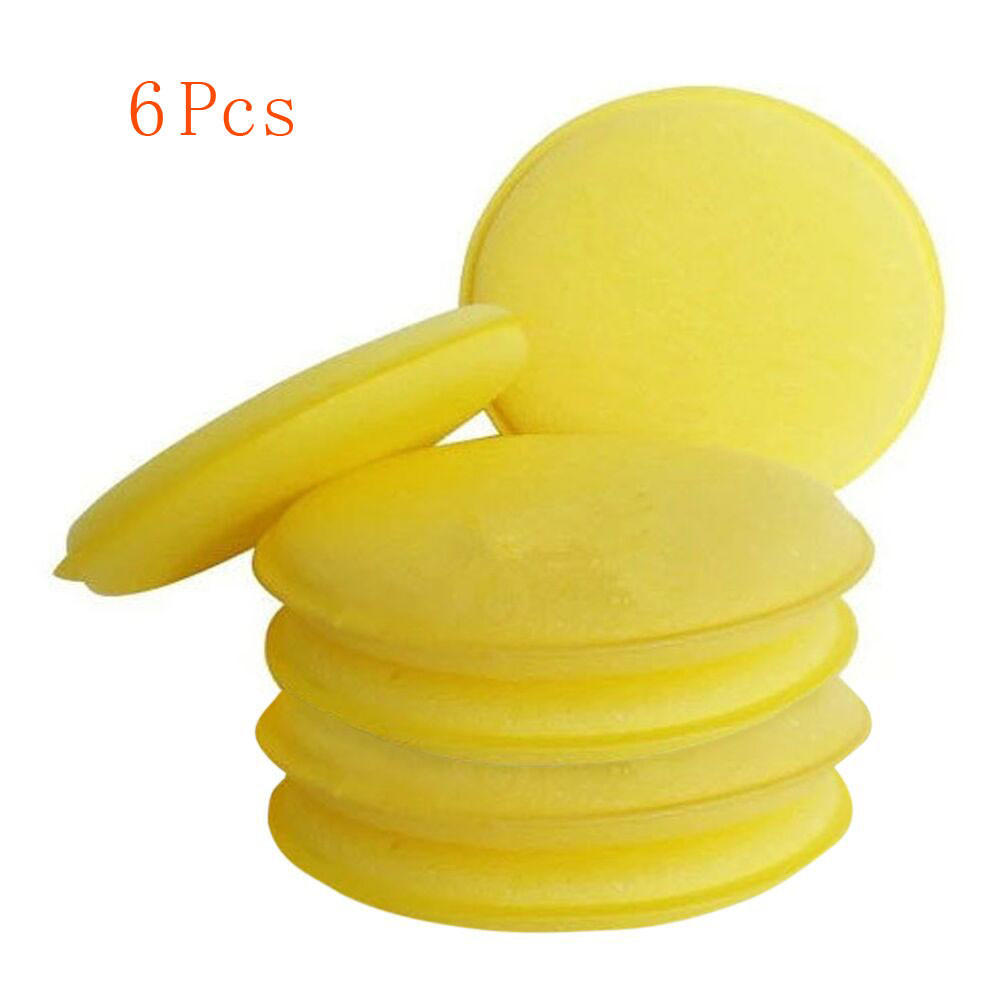 6 Pcs Car Waxing Polish Foam Sponge Wax Applicator Cleaning Detailing Pads Hot