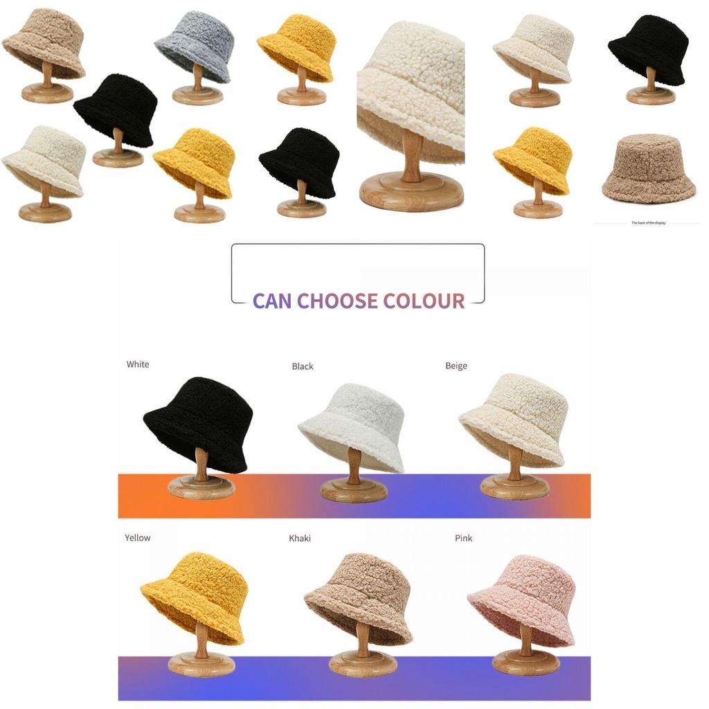 Faux Fur Ladies Bucket Cap Soft And Fluffy Fisherman Hat For Cold Weather