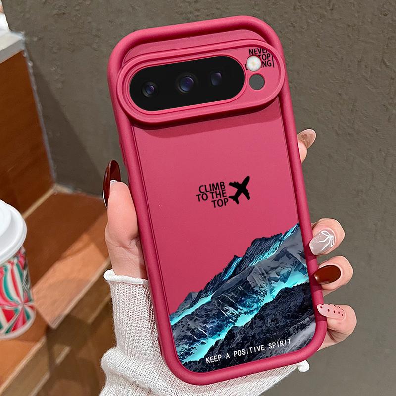 Чохол для Google Pixel 9 8 7 Pro 9 Pro XL 9A 8A 7A Візерунки подорожей Снігові гори Цукерковий колір М'який ТПУ Силіконовий Ударостійкий Чохол для телефону