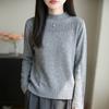 Women S Seamless Half High Neck Loose Long Sleeve Knit Sweater