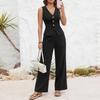 2026 Women's Spring New, Amazon Cross-border Europe and America, Fashion Casual Sleeveless Vest Straight Pants Set