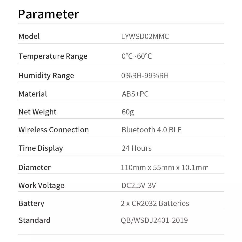Xiaomi oryginalny BT4.0 Bluetooth bezprzewodowy inteligentny elektryczny zegar cyfrowy kryty zewnętrzny higrometr termometr LCD narzędzia do pomiaru temperatury