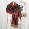 Printed Bohemia Poncho Hijab Pashmina Cashmere Shawl Vintage Headscarf  for Mom