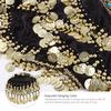1Pcs India Belly Dance Hip Scarf Belt with Shimmering Coins Diamond Accents Lightweight Elegant Sheer Wrap for Women Dance Class