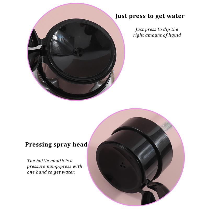 1 Pcs Diamond Nail Refillable Bottles Empty Press Pump Dispenser Nail Art Polish Remover Cleaner Makeup Bottle Manicure Tool