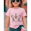 European Sizes Girls Cotton Short-sleeve T-shirt, Soft and Comfortable Daily Wear, Suitable for Home, Outdoor and Sports Activities
