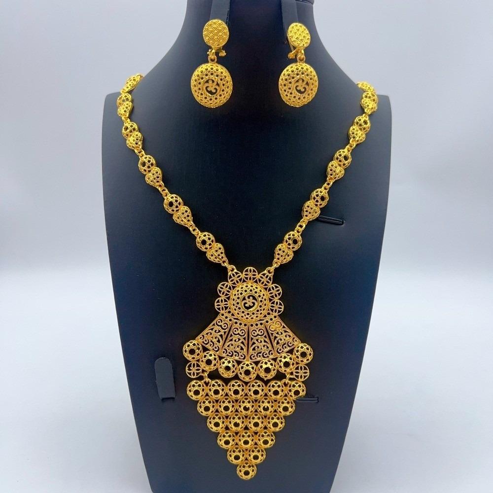 Gold Tone 24k Gold Color Jewelry Luxury Bridal Jewelry Sets for Women
