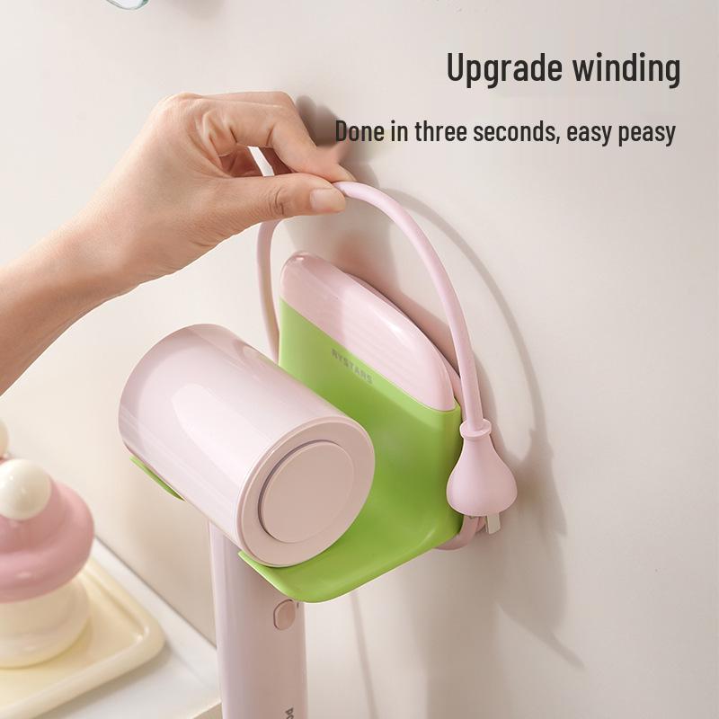 Dopamine 2-in-1 Wall-Mount Hair Dryer & Wiper Holder for Bathroom