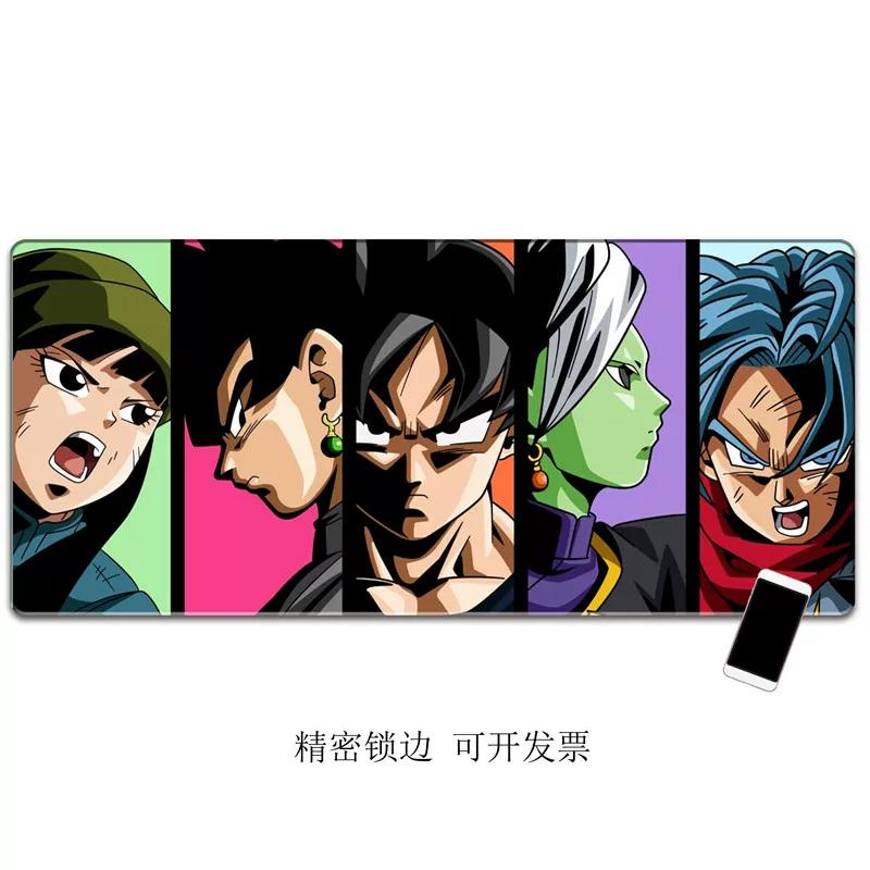Boys Super Popular Dragon Ball Series Son Goku Printed Leather Mouse Pad yawed Edge Lock Computer Desk Keyboard Pad Children Learn To Write Desk Pad