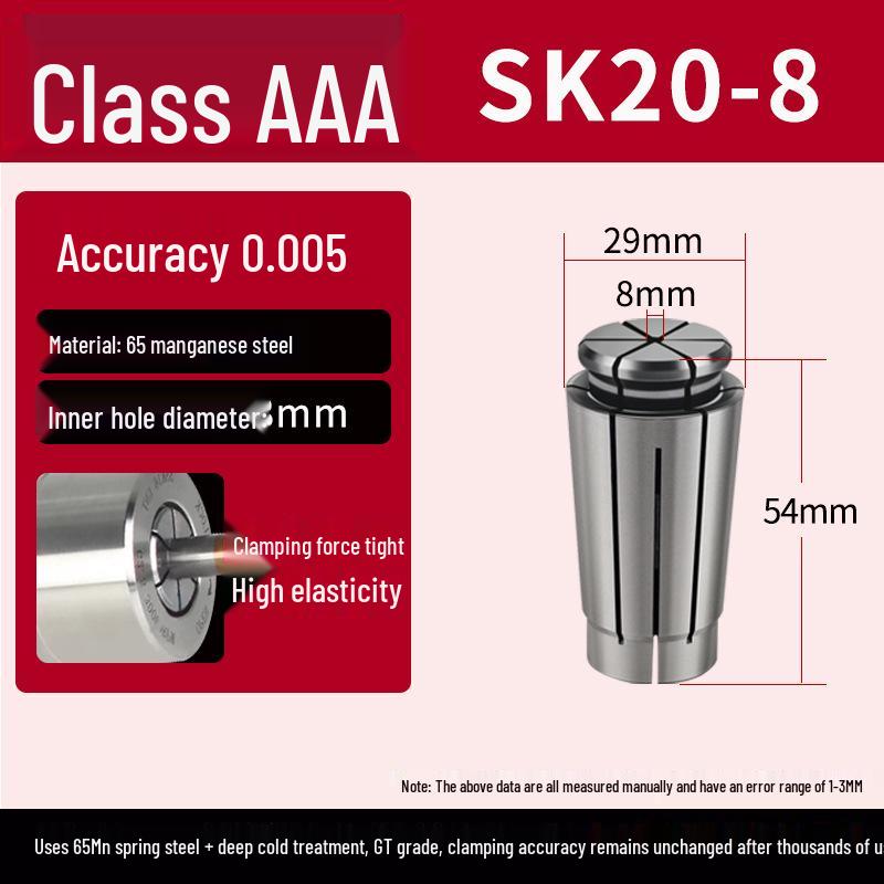 High-Precision SK16 Collet Chuck for CNC Engraving Machine