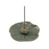 Ceramic Lotus Incense Burner Stick Holder Zen Home Decor Vintage Sandalwood Meditation Living Room Ornament Gift