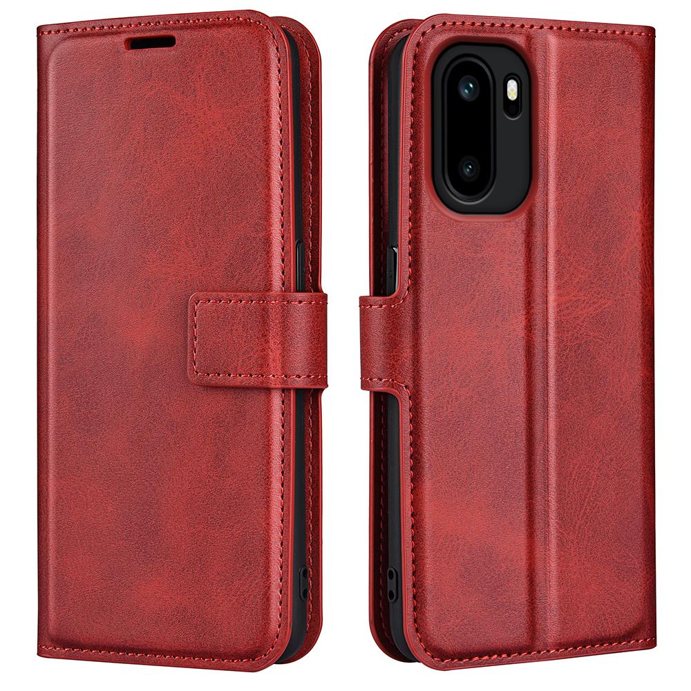 For OnePlus Ace 6 5G Stand Case Anti-Scratch Calf Texture Leather Phone Cover