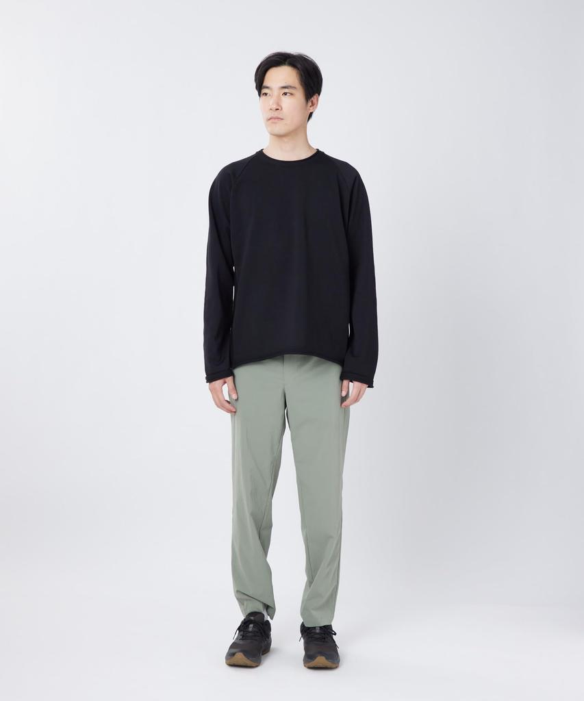 Snow Peak Knit Pullover Knit Sweater Cut and Sew Long Sleeve BLACK M Water-Repellent KN-26SU001 T-Shirt Men's Women's