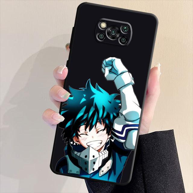 Shockproof Back Black Soft Phone Case For Samsung Galaxy S22 S23 S21 S20 Note 20 Ultra 10 Plus 8 9 My Hero Academia Cover