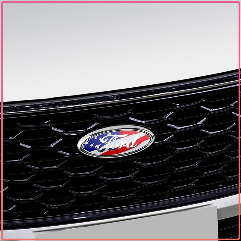 11,5X4,5cm BilLogotyp För Ford Ranger Escape Mondeo Fusion Fiesta Kuga Edge Focus Mustang Bakre Bagagelucka Emblemsdekal Tillbehör