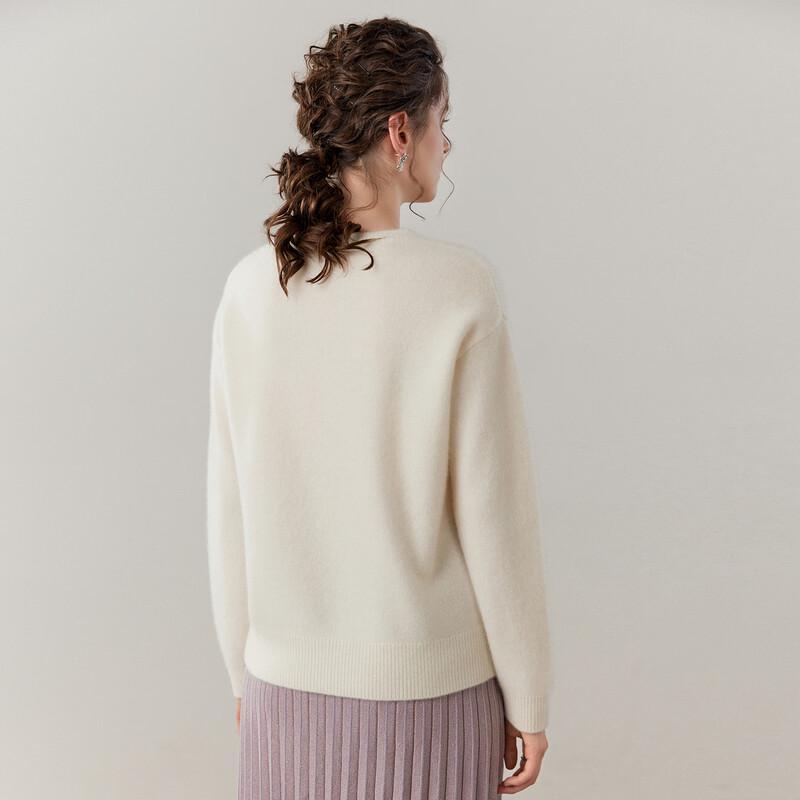 Fanzhen Women's Thickened Cashmere Blend Knit Sweater