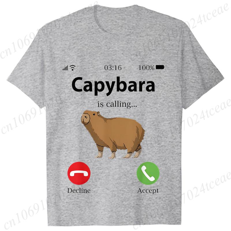 Capybara Sună Tricouri pentru Femei Amuzant Capibara Rozător Iubitor de Animale Umor Tricouri Vară Mânecă Scurtă Îmbrăcăminte Femei