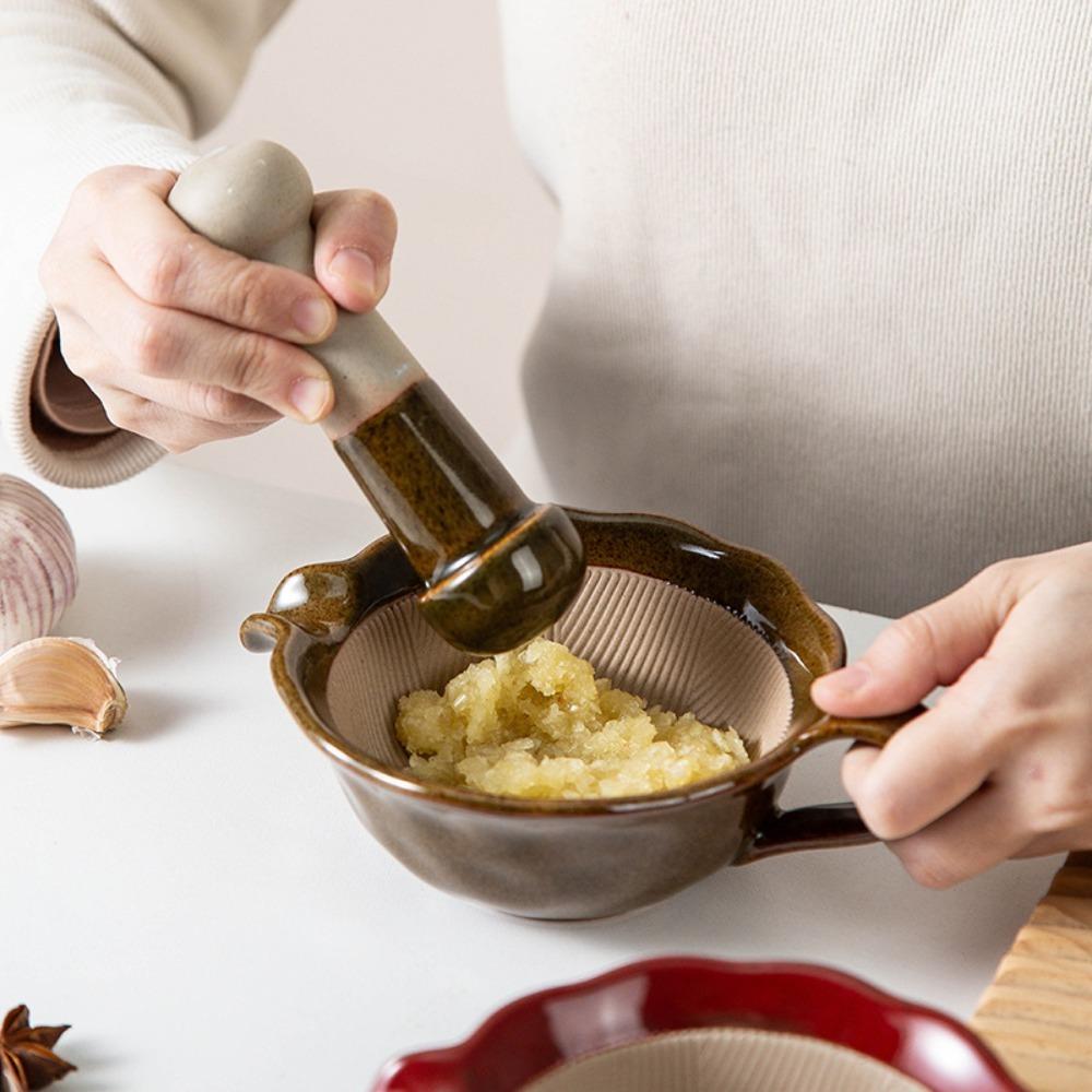 Manual Baby Food Milling Bowl Vintage Garlic Grinder Kitchen Gadgets Wasabi Grinding Bowl Grinder