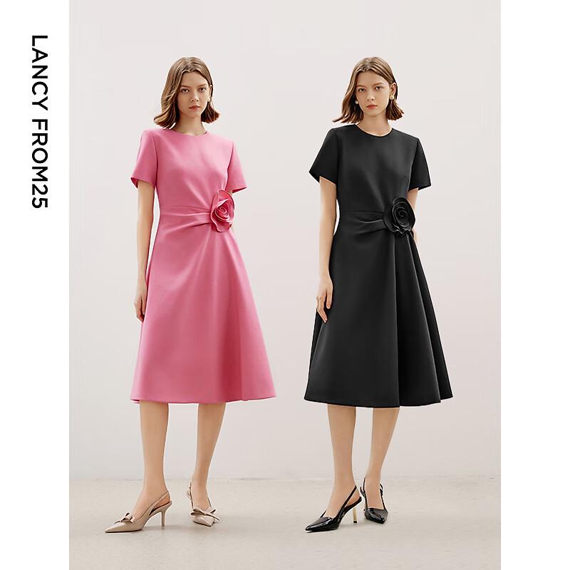 Langzi A-Line Round Neck Midi Dress