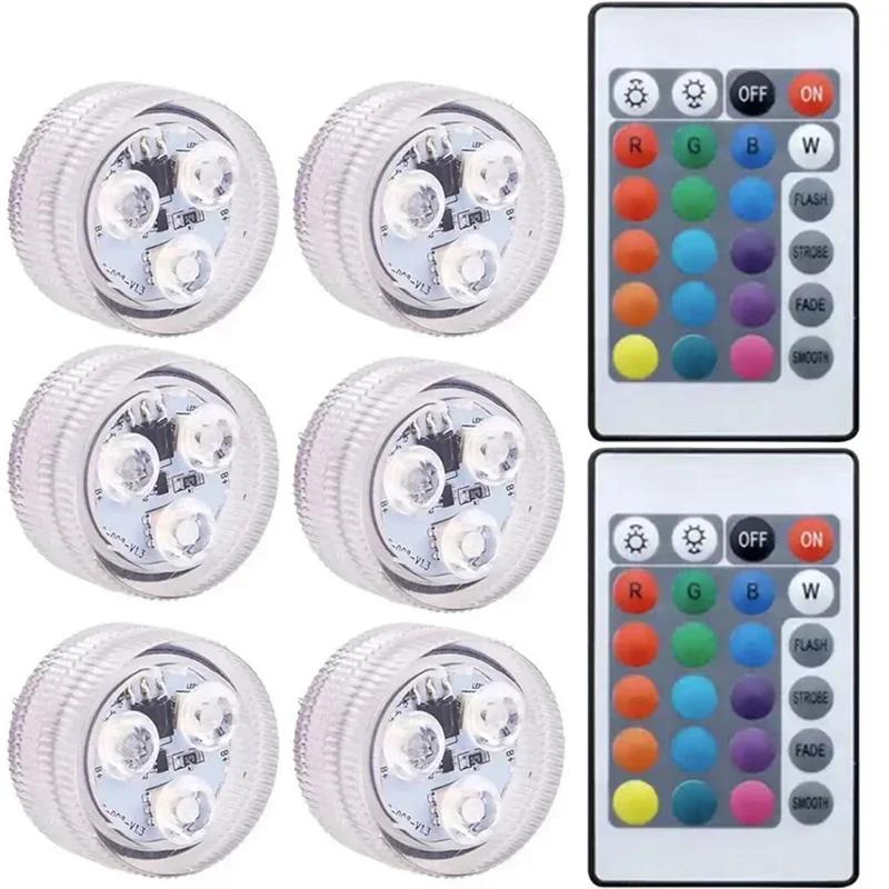 Waterproof Underwater Light, Submersible LED Lights, with Remote Control,  Tub Lamp 16 Colors Changing Shower Lamps