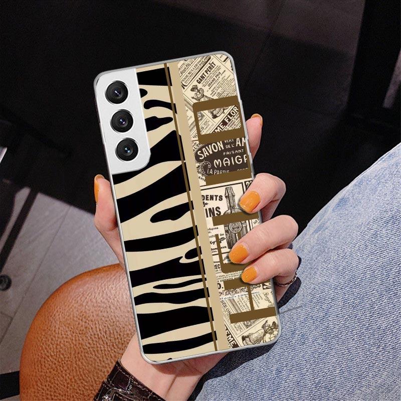 Leopard Print Phone Case For Samsung Galaxy S24 S25 Edge S26 Ultra S23 S22 S21 Plus S20 FE + Personalized Print Cover Galaxy S24