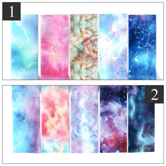 DIY Star Night Sky selbstklebende Nail Art Aufkleber Transferpapier Aufkleber Maniküre Dekor