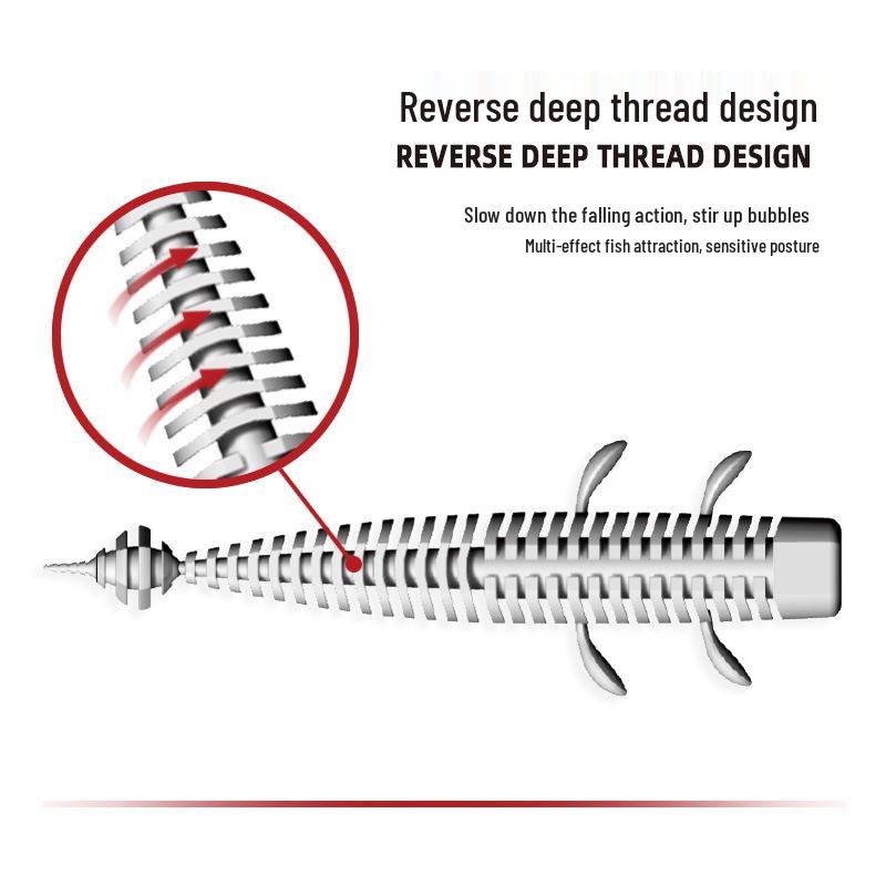 EWE Midsummer 2nd Gen Spiral Soft Balloon Worm Lure for Bass & Mandarin Fish