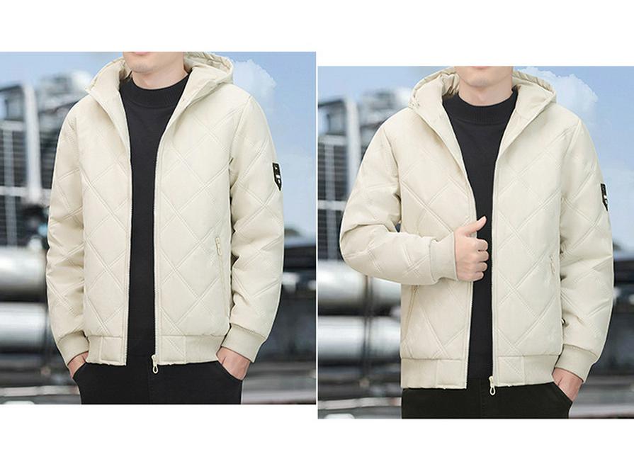 Winter Fashionable Hooded Cotton Jacket with Fleece, Thickened & Trendy, Available for Bidding