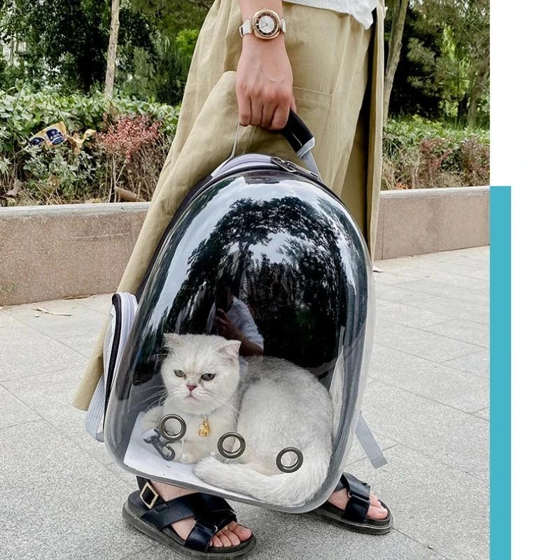 Premium Transparent Breathable SpaceCapsule Pet Backpack Lightweight Portable Carrier for Cats Dogs Travel Outdoor Comfortable