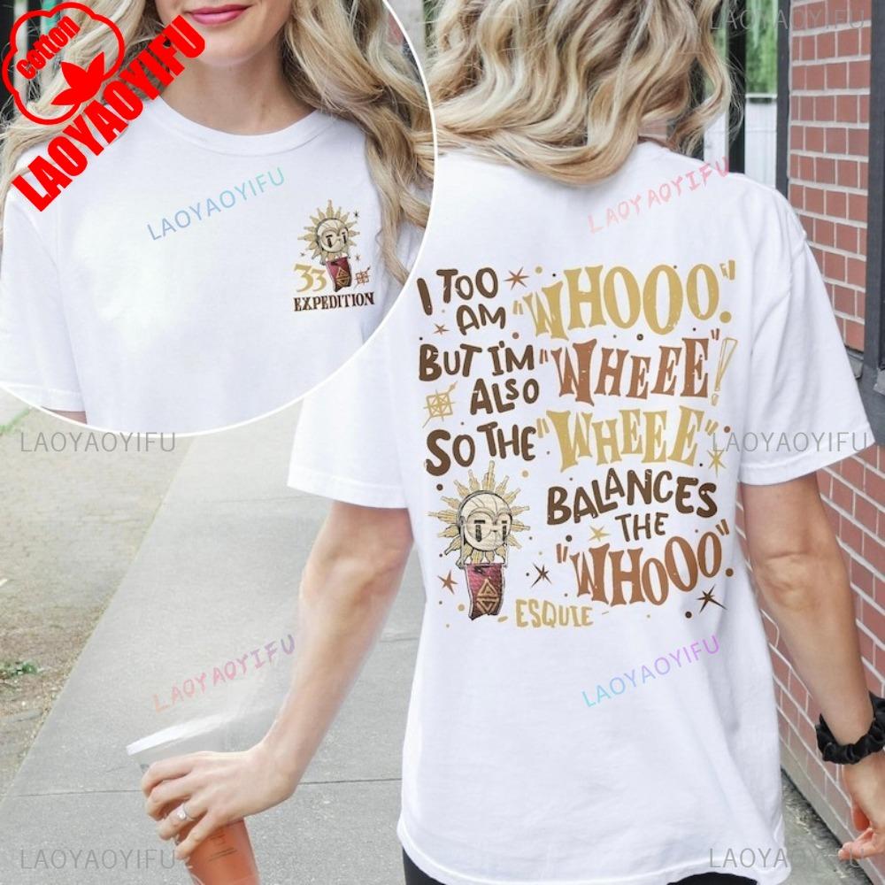 Esquie Clair Obscur Expedition 33 Women Shirt Funny Esquie Tshirt Expedition 33 Tee 2 Sided Game Shirt Women Clothing
