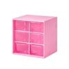 1pc-New Transparent Girl Pink Table Top Leather Band Hair Ornament Small Items Large Capacity Compartment Drawer Storage Box