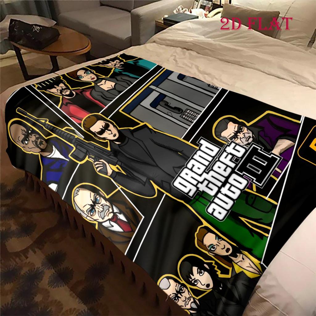 Grand Theft Auto: Coperta Urban Chaos Morbida e confortevole Viaggio in campeggio camera da letto Stampa digitale Coperta da riposo