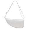 Lacoste Logo Adjustable Shoulder Strap PU Saddle Bag Unisex Shoulder Bag Cream-White NU4302ID-151029