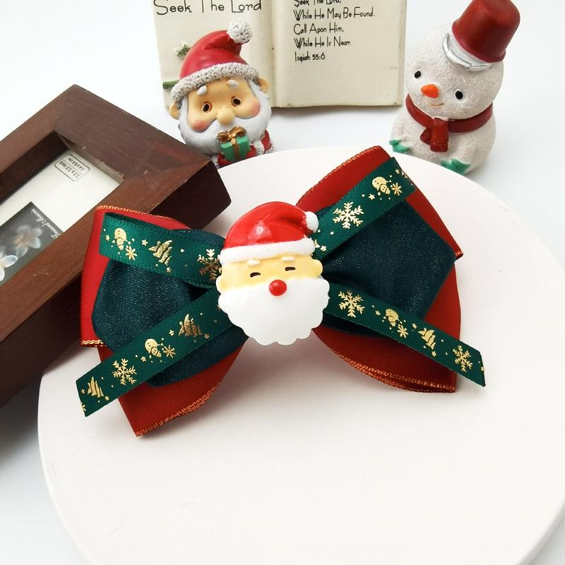 

Трехмерный бант для волос «Санта-Клаус и елка» - Женский праздничный аксессуар Hair Band