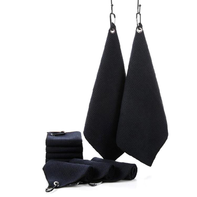 Microfiber Fabric Waffle Pattern Golf Towel Golf Cleaning Towel for Golf Bags