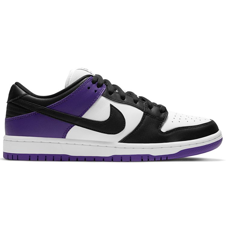 Nike Dunk Low SB Court Purple Unisex Sneakers White Black BQ6817-500