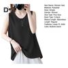 Women Vest O-Neck Sleeveless Solid Color Tank Tops Loose Fit Breathable Casual Vest Holidays Parties Daily Wear