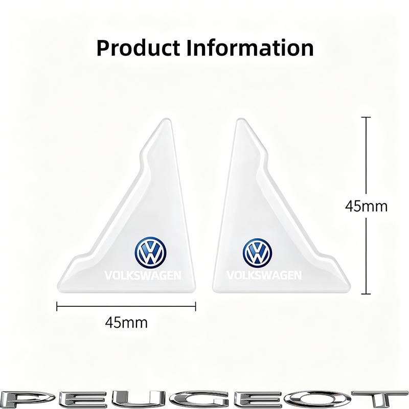 2Pcs Car Door Corner Cover Bumper Anti-scratch Protector For VW TSI TDI R32 MK4 GTI Golf Polo Tiguan Passat Jetta Touran Hub Cap EC1