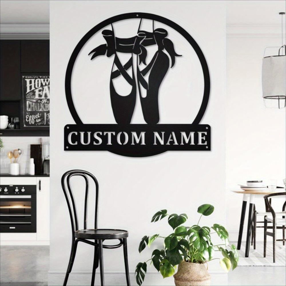 Metal Sign Ballerina Silhouette Custom Home Decor Door Plate Outdoor Kitchen Wall Art Gift