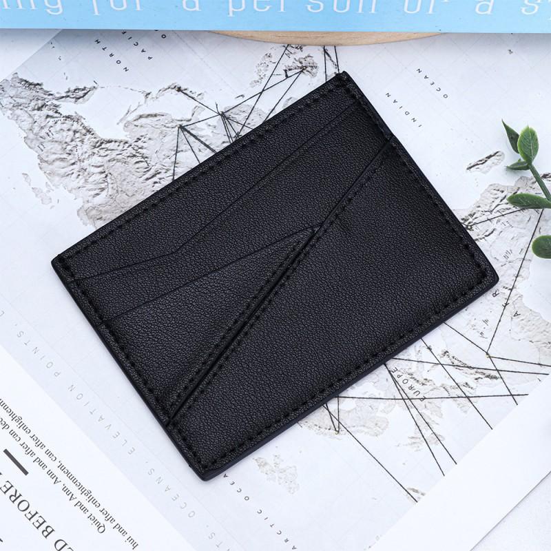 

High-end Cowhide Thin Small Card Bag Women s Fashionable Splicing ID Genuine Leather Multi-card Cover Storage 10x8x1cm чёрный