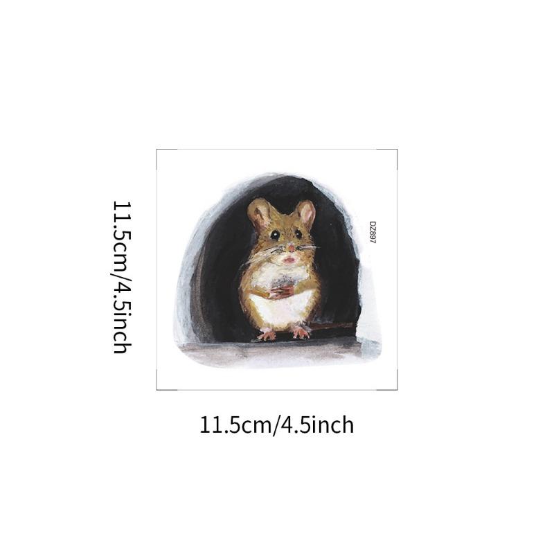 

DZ897 Мультяшная Милая Маленькая Мышка Мышиная Нора Спальня Гостиная Лестница Украшение и Декор Наклейка на Стену