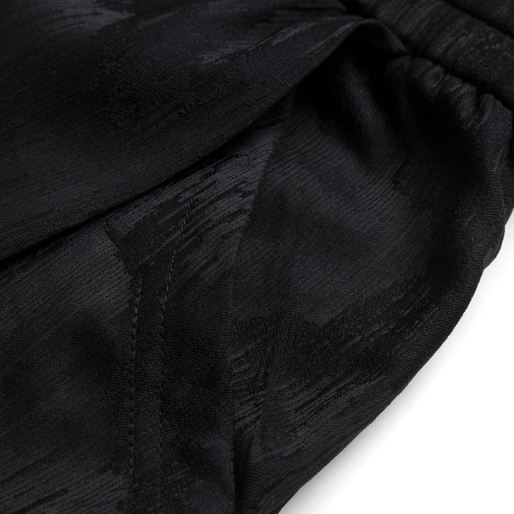 Li Ning X Jackie Chan Collaboration Kung Fu Series Solid Color Mid Waist Drawstring Straight Leg Comfortable Nine Point Casual Pants AKQU005-1