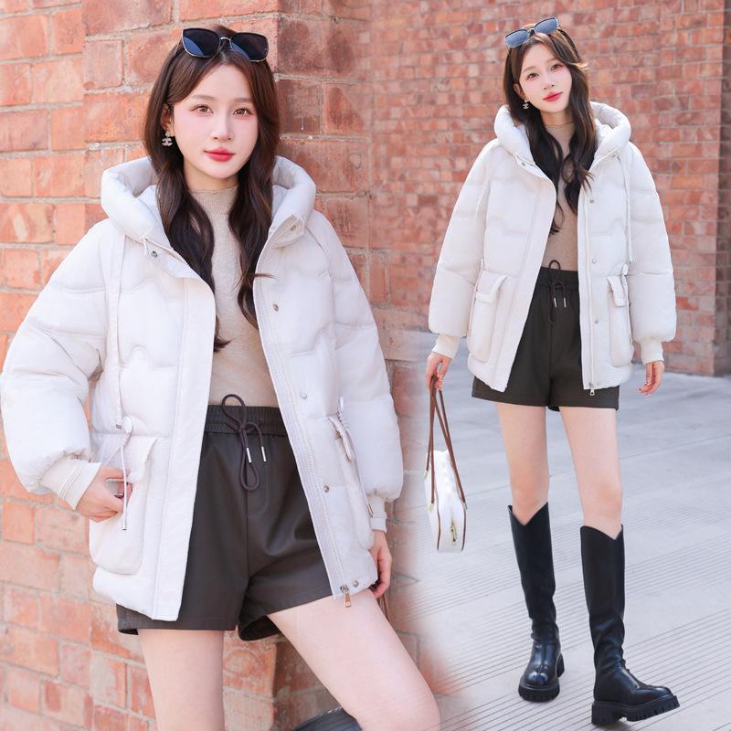 Cotton Coat for Women In Winter New Korean Style Down Cotton Coat for Women Short Fashionable Glossy Student Bread Coat for Women