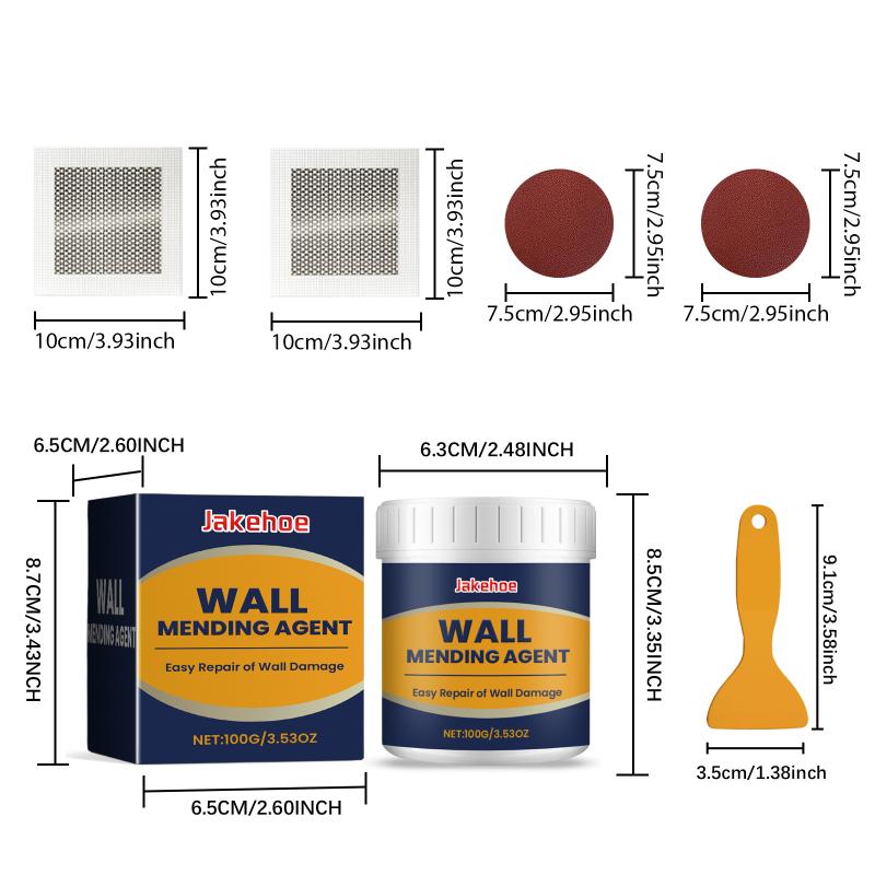Wall Repair Paste Kit for Home DIY Fast Dry Filler Solution Lightweight Putty for Cracking Holes Smooth Finishing