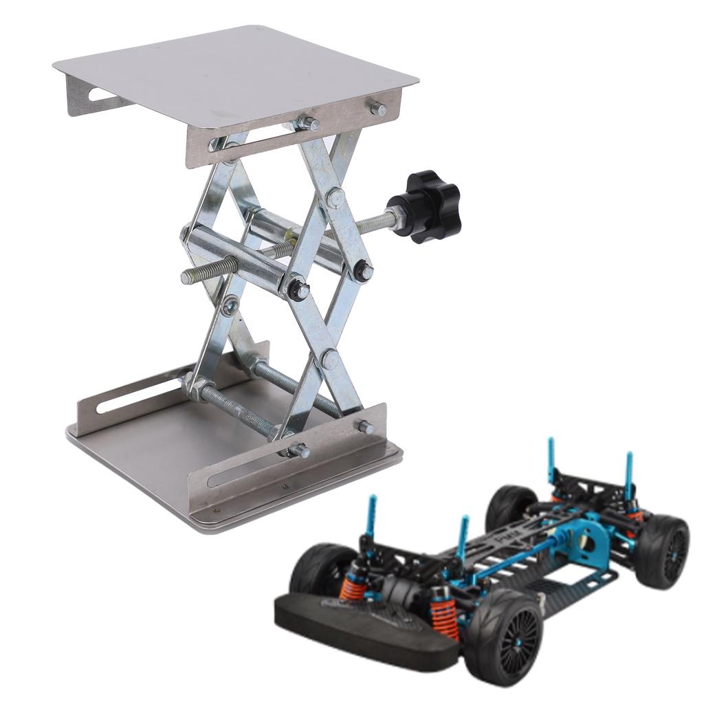 Small Stainless Steel Lifting Platform Manual Miniature Lift Stand Table for RC Cars