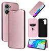 VIVO Y03/Y18 Carbon Fiber Multi-card Flip Phone Case