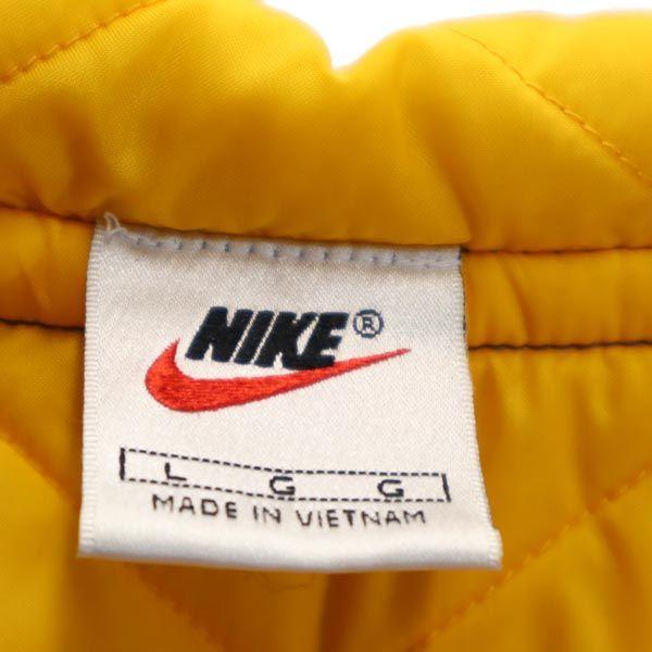 NIKE 90s 00s White Tag Old Big logo embroidery Batting jacket Nylon Hood Men's Used