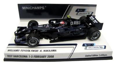 Minichamps DP W Toyota FW30 Kazuki Nakajima Barcelona Test 2008 Fertiges Produkt 1/43