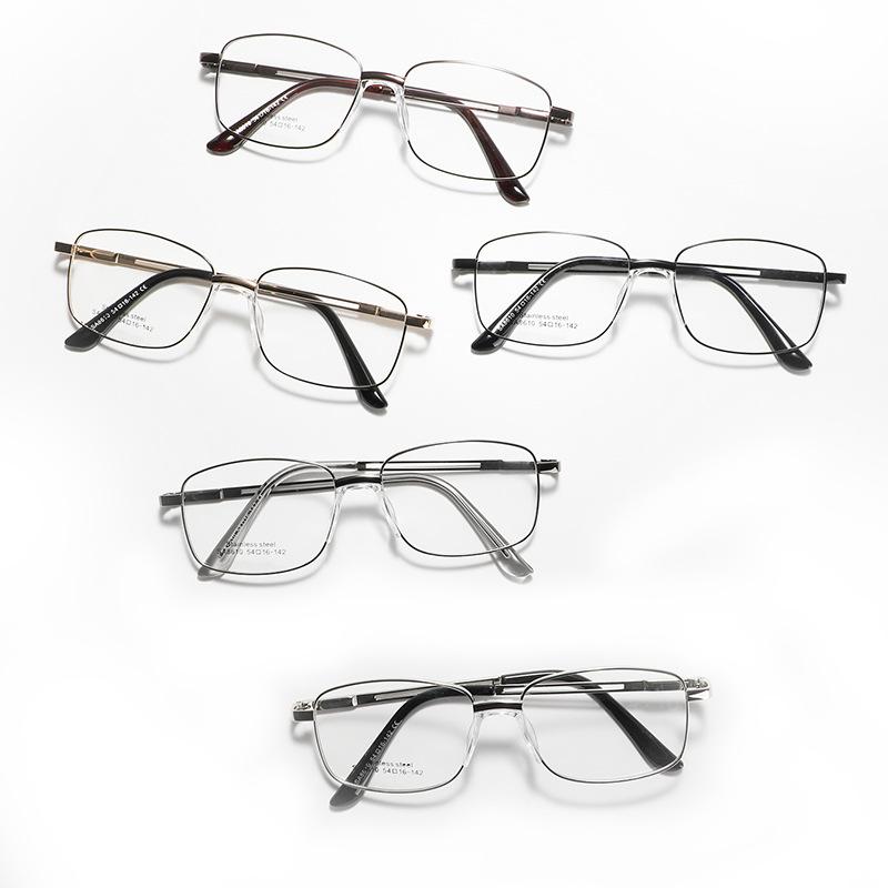 Glasses Metal Square Frame Commuter Flat Glasses Women'S Retro Glasses Men Can Do Myopia Frames